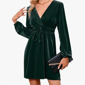 Green Velvet Dress
